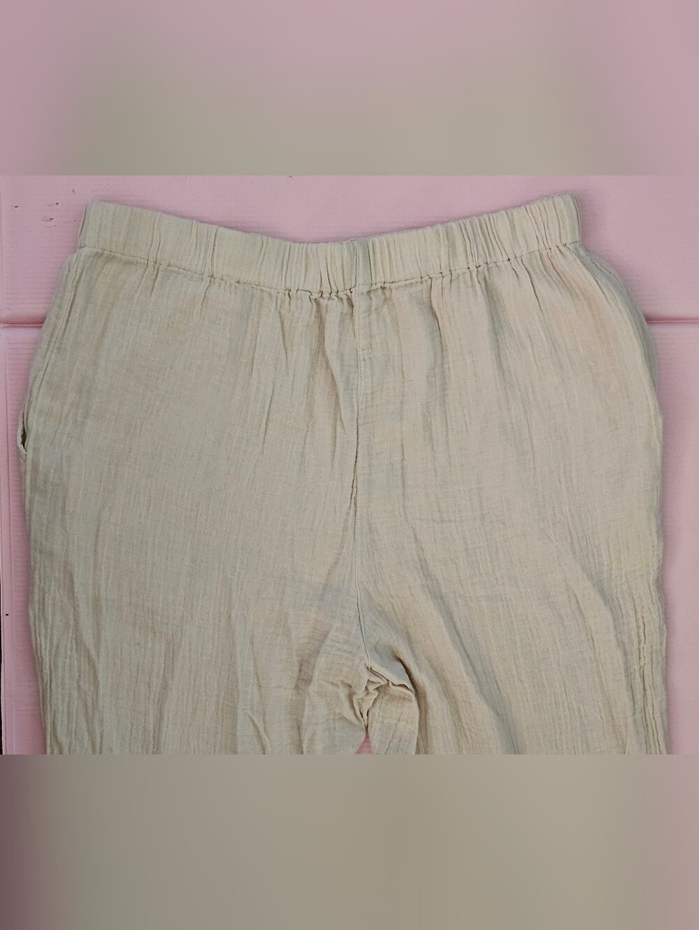 Mango Cotton Wide Leg Pants View 3